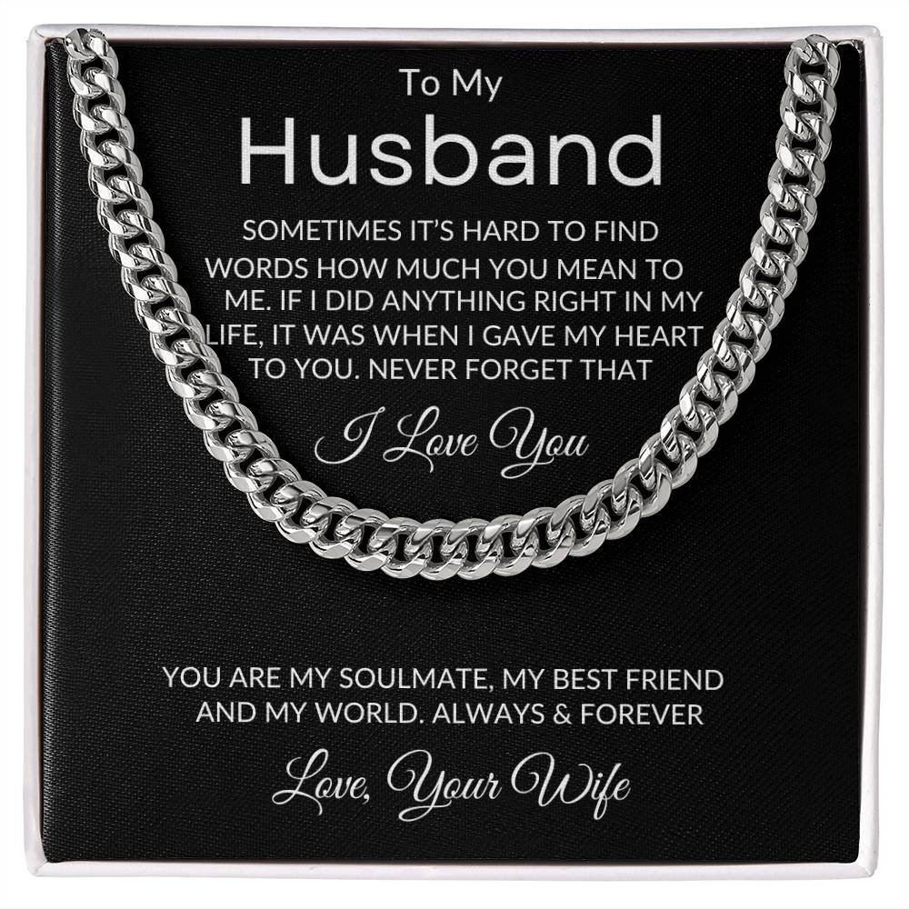 To My Husband Necklace