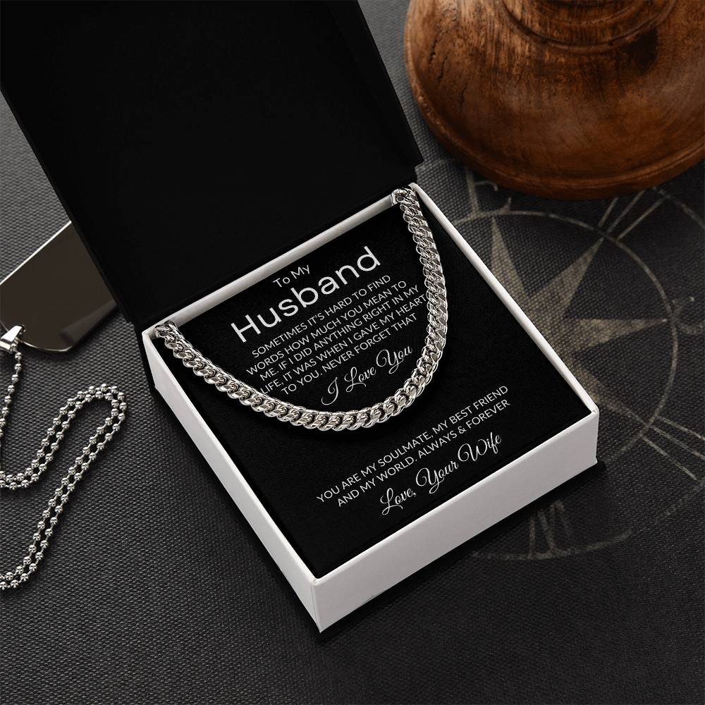 To My Husband Necklace