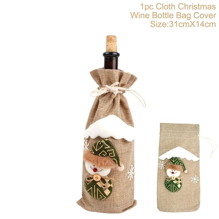 Santa Claus Wine Bottle Cover